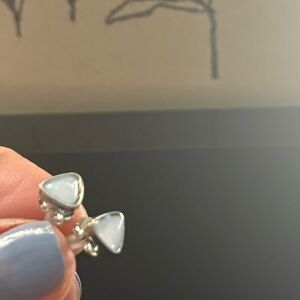 Silver/Light Blue Earrings-New